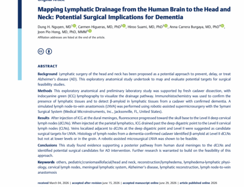 Nuevo estudio publicado sobre el drenaje linfático cerebral con participación de la Dra. Carmen Higueras